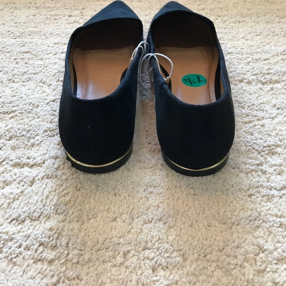 NWOT Report Pointed Toe with Gold Trim Flats - Picture 6 of 6